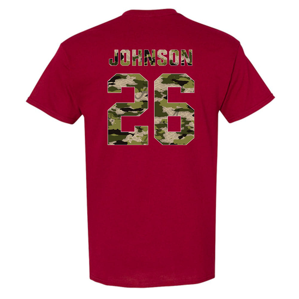 Alabama - NCAA Baseball : Zack Johnson - Tusk Camo Script A T-Shirt-1
