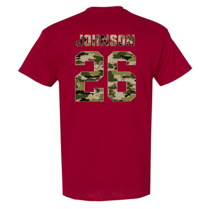 Alabama - NCAA Baseball : Zack Johnson - Tusk Camo Script A T-Shirt-1