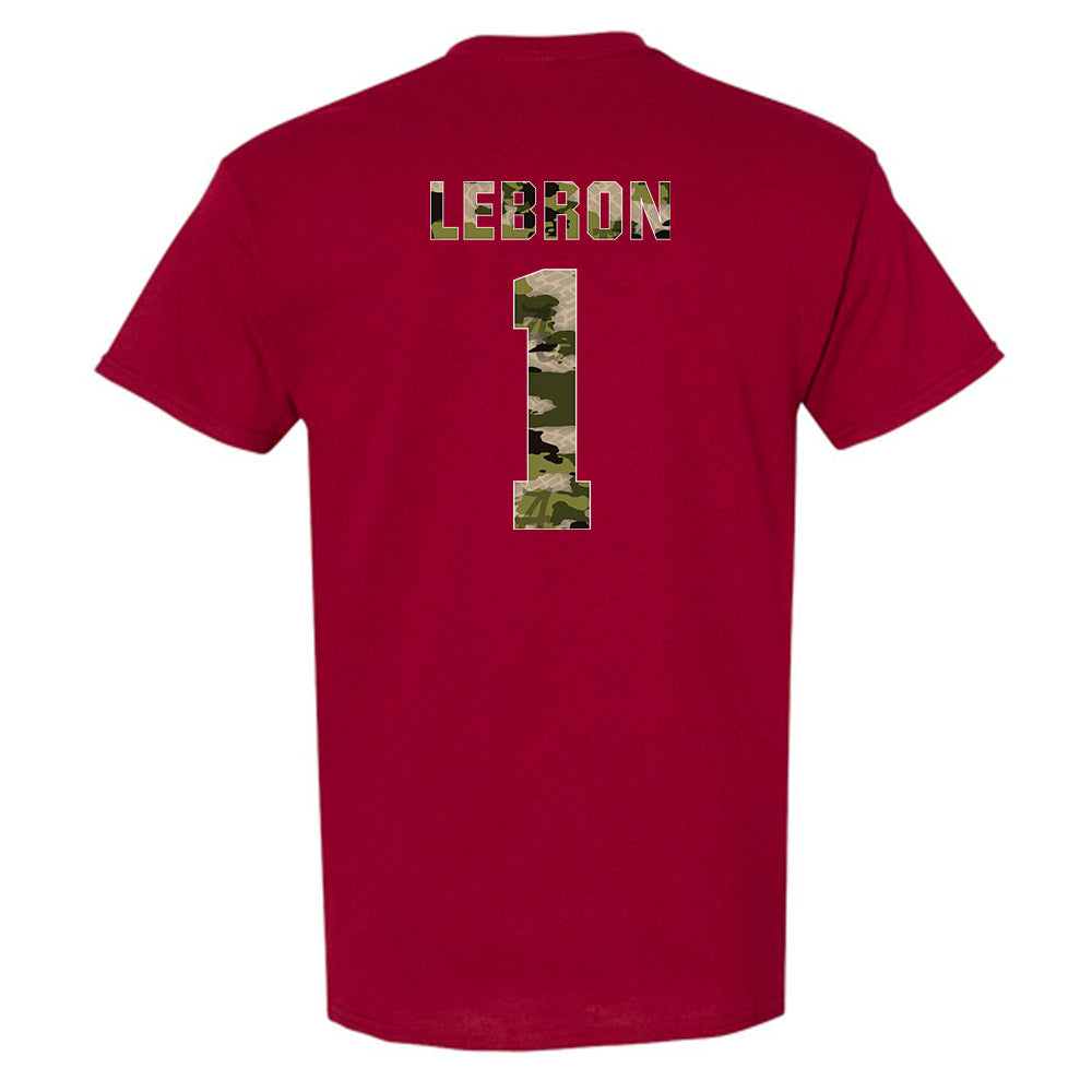 Alabama - NCAA Baseball : Justin Lebron - Tusk Camo Script A T-Shirt-1