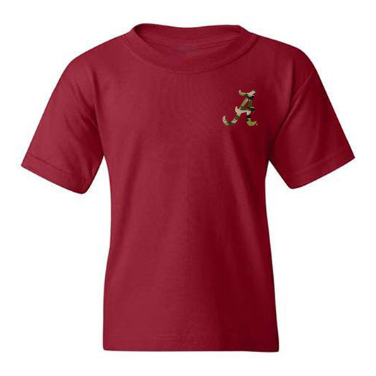 Alabama - NCAA Baseball : Justin Lebron - Tusk Camo Script A Youth T-Shirt-0