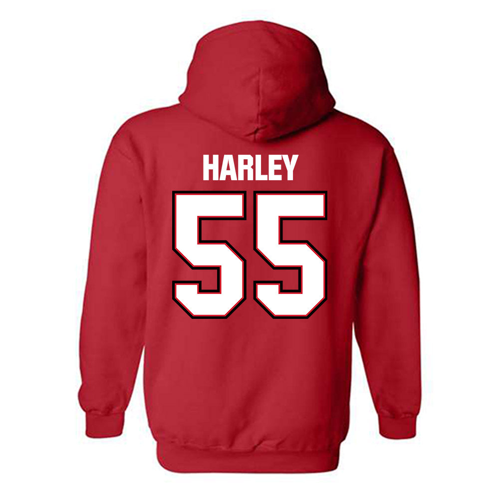 Minot State - NCAA Baseball : Jon Harley - Classic Shersey Hooded Sweatshirt-1