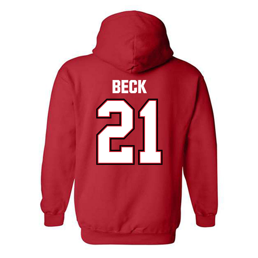 Minot State - NCAA Women's Basketball : Skotti Beck - Classic Shersey Hooded Sweatshirt-1