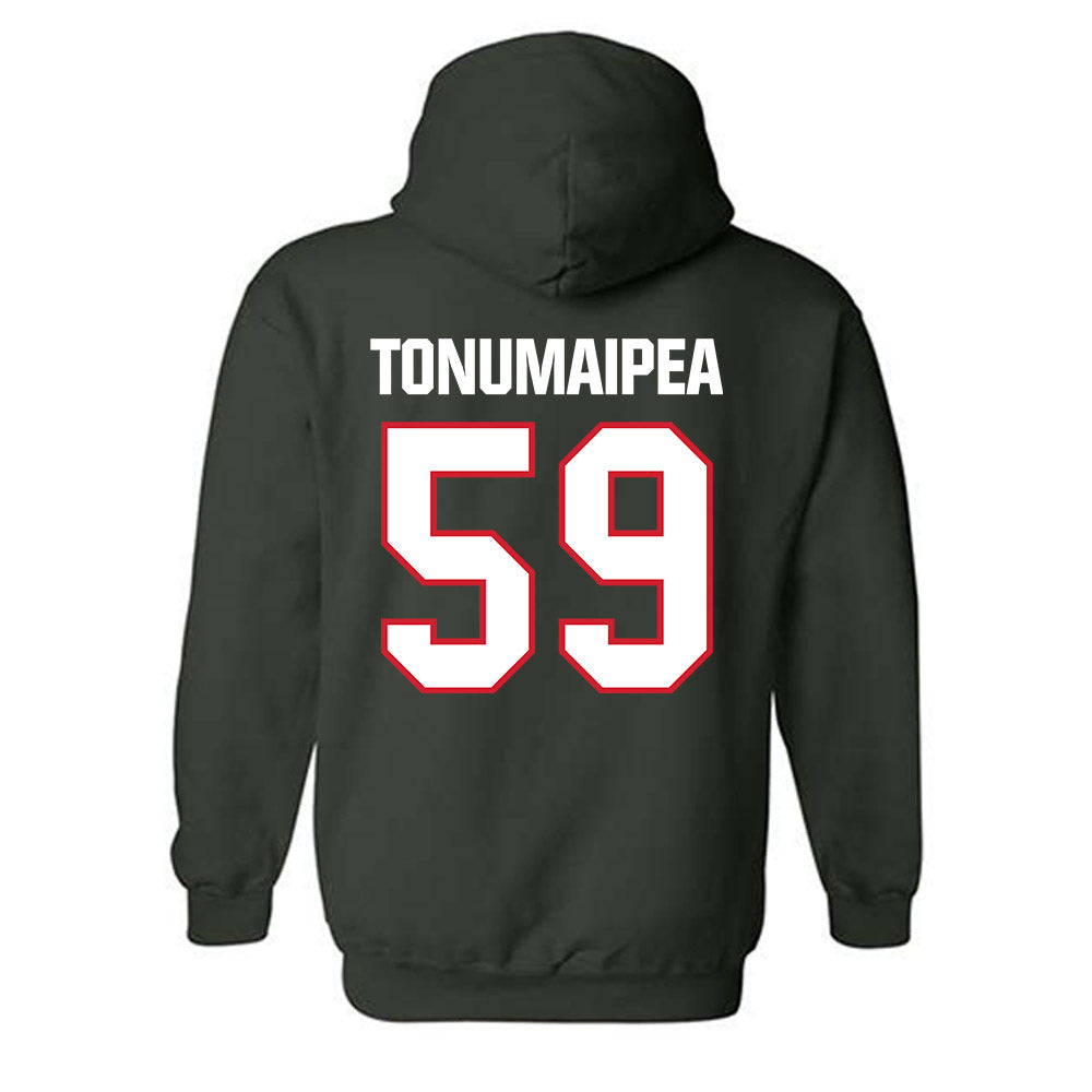 Minot State - NCAA Football : Mahonri Tonumaipea - Classic Shersey Hooded Sweatshirt-1