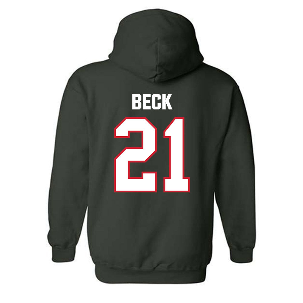 Minot State - NCAA Women's Basketball : Skotti Beck - Classic Shersey Hooded Sweatshirt-1