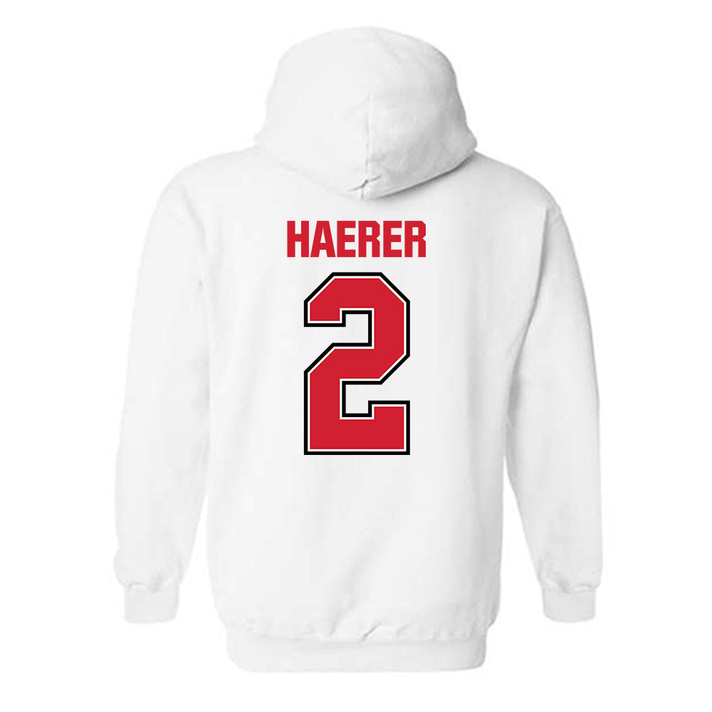 Minot State - NCAA Men's Basketball : Carson Haerer - Hooded Sweatshirt-1