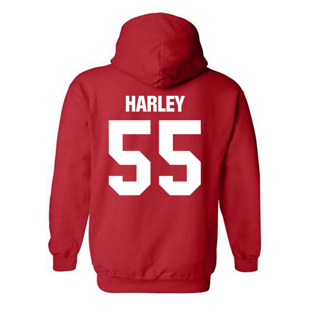 Minot State - NCAA Baseball : Jon Harley - Classic Shersey Hooded Sweatshirt-1