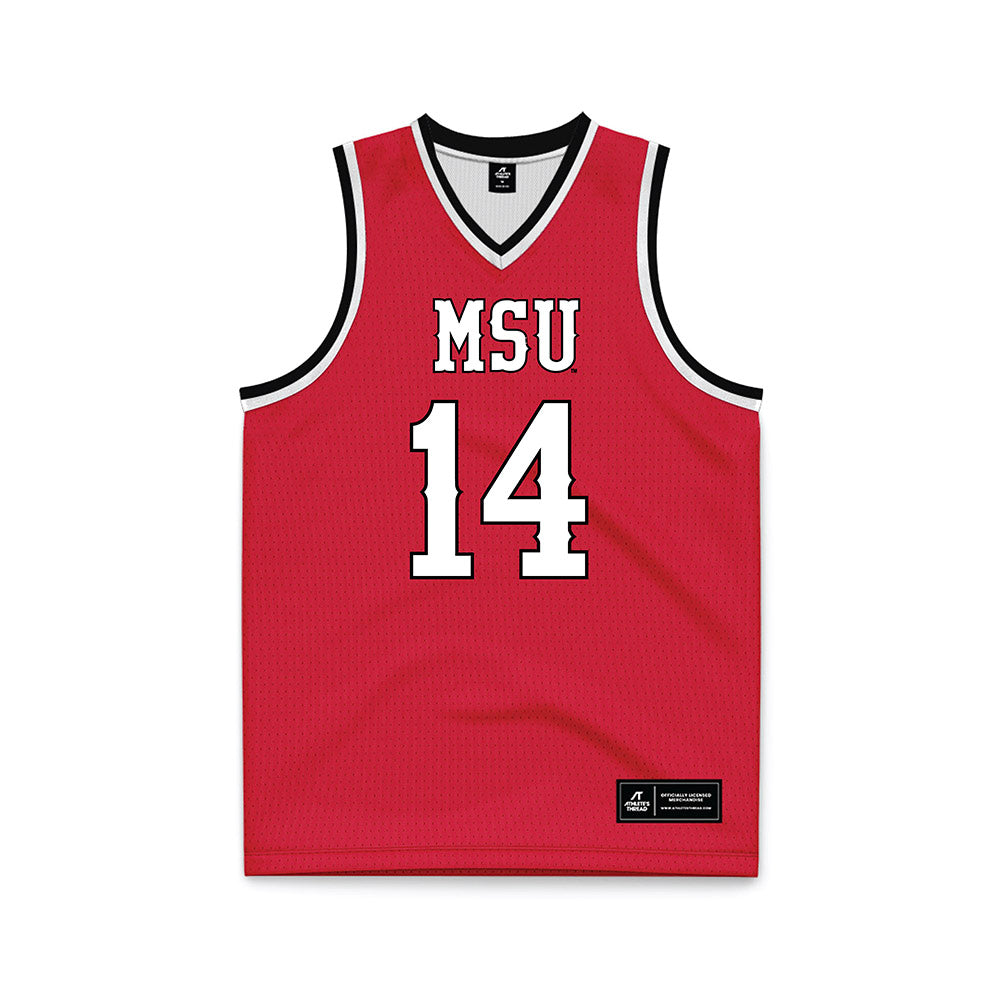 Minot State - NCAA Men's Basketball : Darik Dissette - Red Basketball Jersey-0