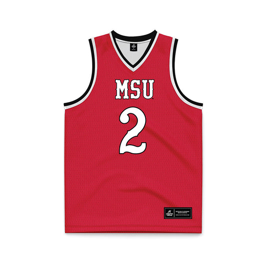 Minot State - NCAA Men's Basketball : Carson Haerer - Red Basketball Jersey-0