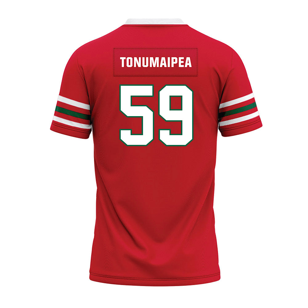 Minot State - NCAA Football : Mahonri Tonumaipea - Red Premium Football Jersey-1