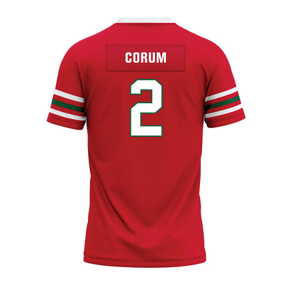 Minot State - NCAA Football : Jayden Corum - Red Premium Football Jersey-1