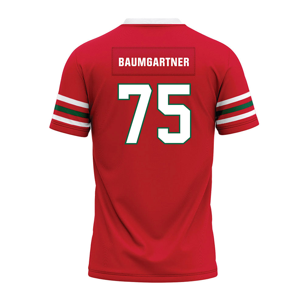 Minot State - NCAA Football : Landon Baumgartner - Red Premium Football Jersey-1