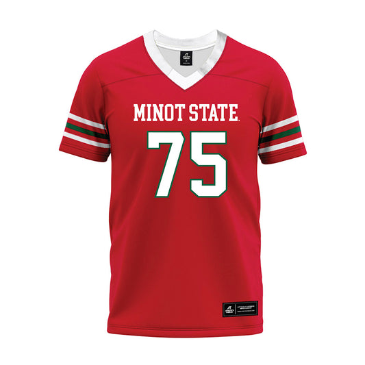 Minot State - NCAA Football : Landon Baumgartner - Red Premium Football Jersey-0