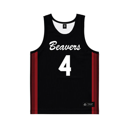 Minot State - NCAA Women's Basketball : Emma Jones - Black Basketball Jersey-0