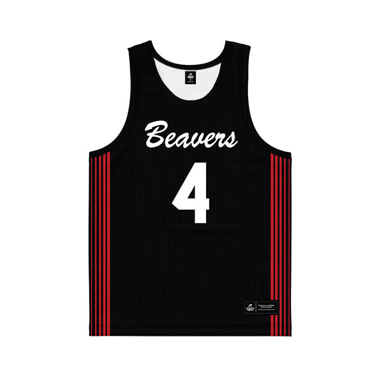 Minot State - NCAA Women's Basketball : Emma Jones - Black Basketball Jersey-0