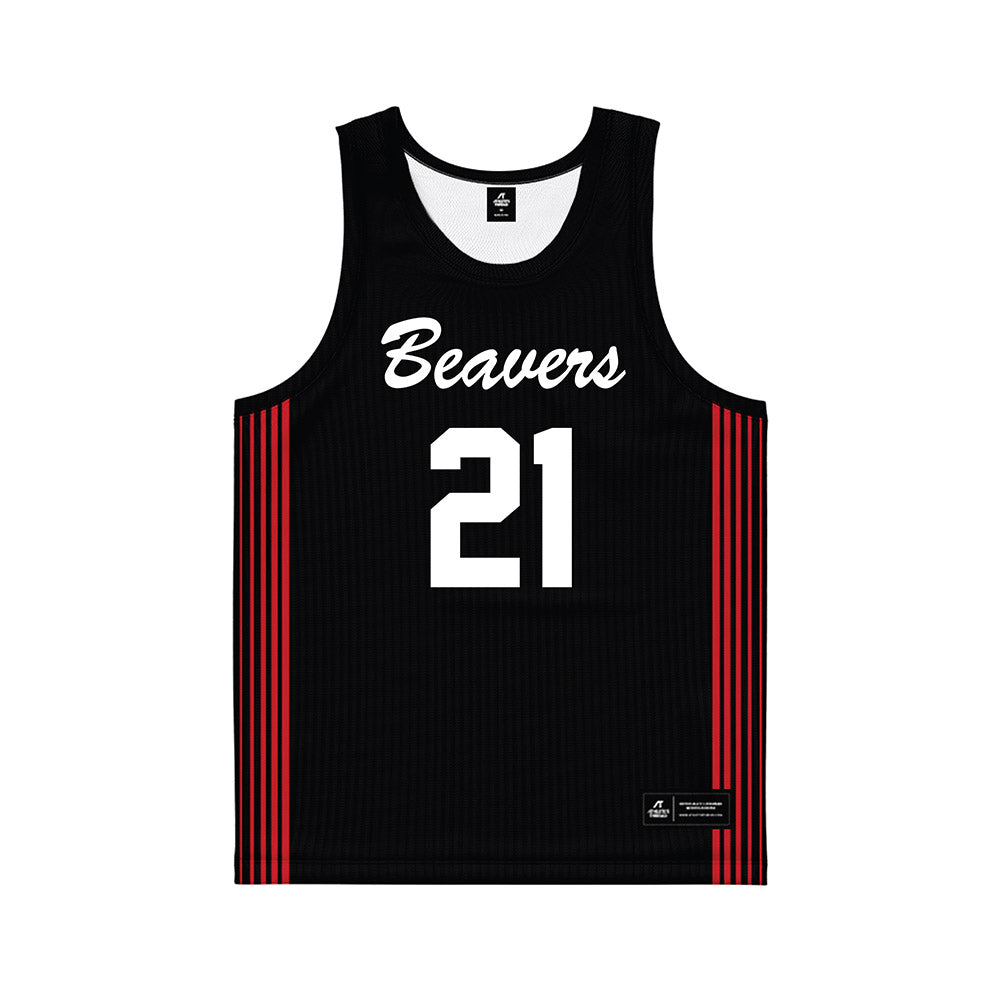 Minot State - NCAA Women's Basketball : Skotti Beck - Black Basketball Jersey-0