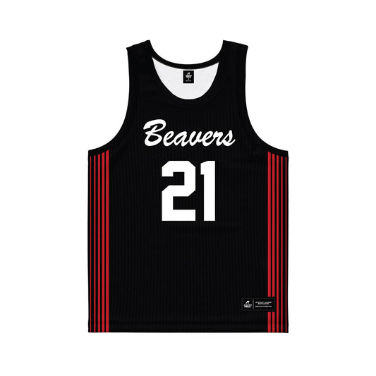 Minot State - NCAA Women's Basketball : Skotti Beck - Black Basketball Jersey-0