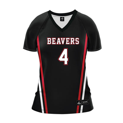 Minot State - NCAA Women's Volleyball : Katelyn Onespot-Danforth - Black Volleyball Jersey-0