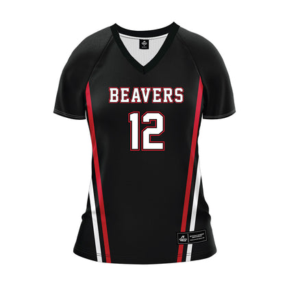 Minot State - NCAA Women's Volleyball : Addison Zuther - Black Volleyball Jersey-0