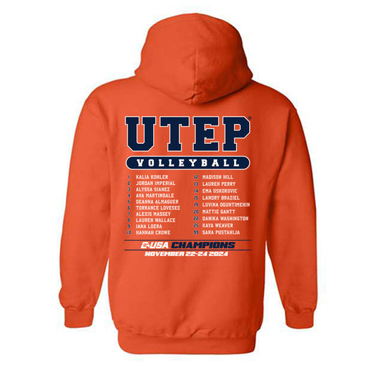 UTEP - NCAA Women's Volleyball : - Roster Shirt Hooded Sweatshirt-1