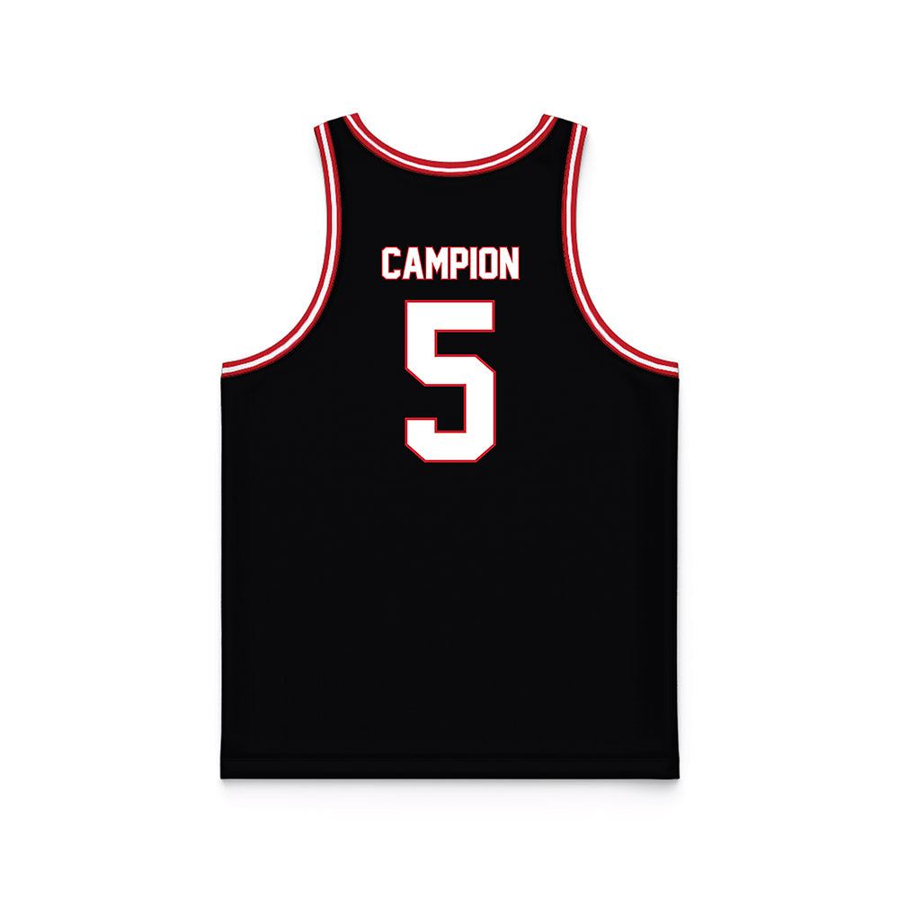 SIUE - NCAA Men's Basketball : Jack Campion - Black Basketball Jersey-1
