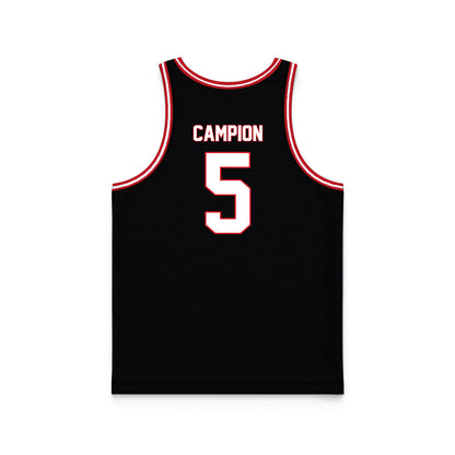 SIUE - NCAA Men's Basketball : Jack Campion - Black Basketball Jersey-1