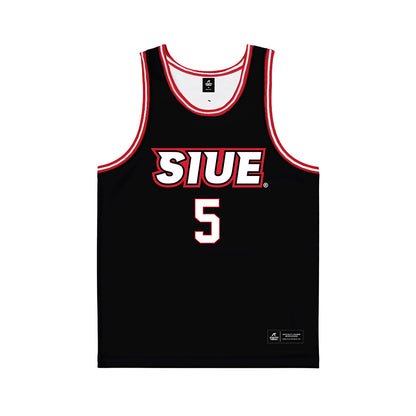 SIUE - NCAA Men's Basketball : Jack Campion - Black Basketball Jersey-0