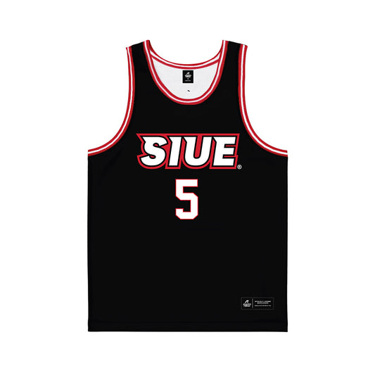 SIUE - NCAA Men's Basketball : Jack Campion - Black Basketball Jersey-0