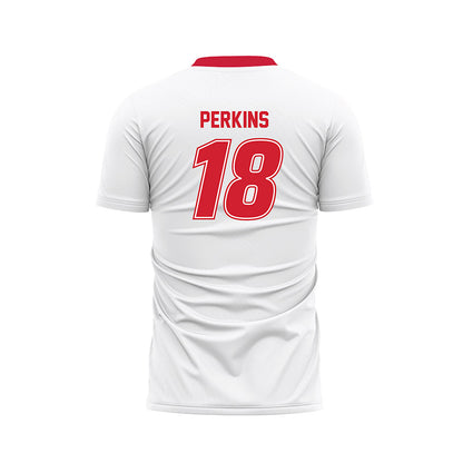 SIUE - NCAA Men's Soccer : Ben Perkins - White Soccer Jersey-1