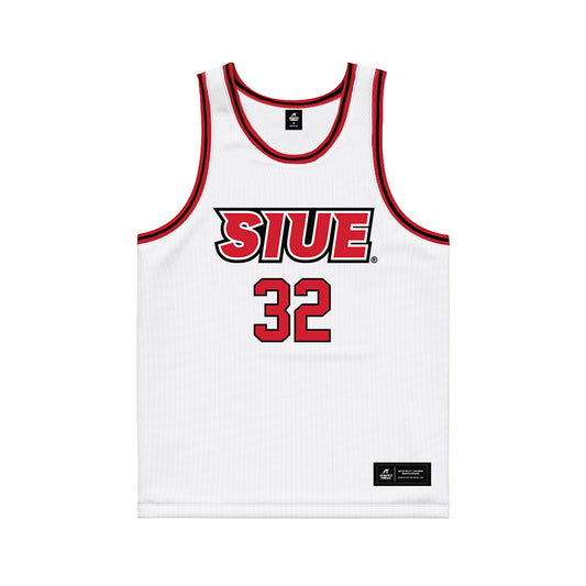 SIUE - NCAA Women's Basketball : Syanne Mohamed - White Basketball Jersey-0