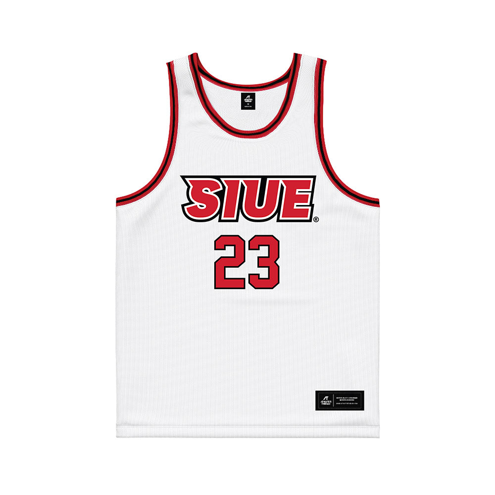 SIUE - NCAA Women's Basketball : Kaitlin Cassidy - White Basketball Jersey-0