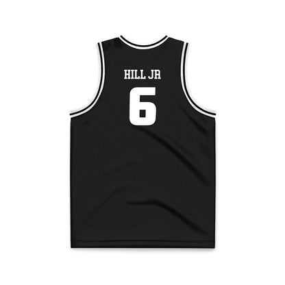 VCU - NCAA Men's Basketball : Terrence Hill Jr - Black Basketball Jersey-1