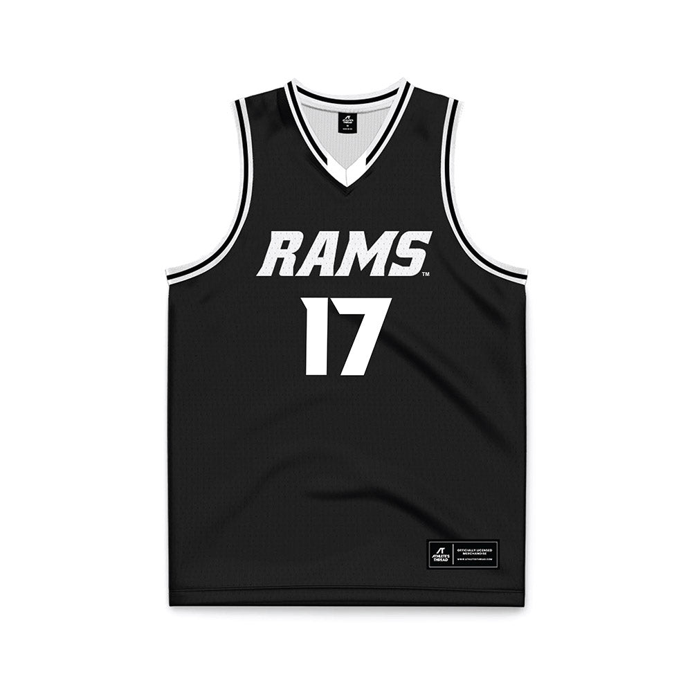 VCU - NCAA Men's Basketball : Lazar Djokovic - Black Basketball Jersey-0