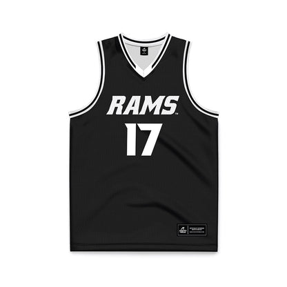 VCU - NCAA Men's Basketball : Lazar Djokovic - Black Basketball Jersey-0