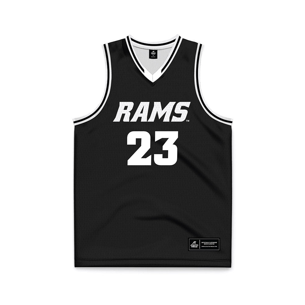 VCU - NCAA Men's Basketball : Joshua Wyche - Black Basketball Jersey-0