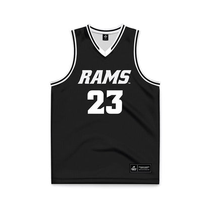 VCU - NCAA Men's Basketball : Joshua Wyche - Black Basketball Jersey-0