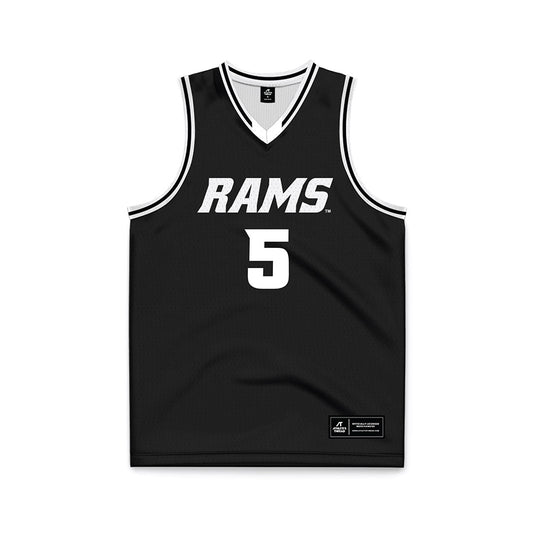 VCU - NCAA Men's Basketball : Barry Evans - Black Basketball Jersey-0