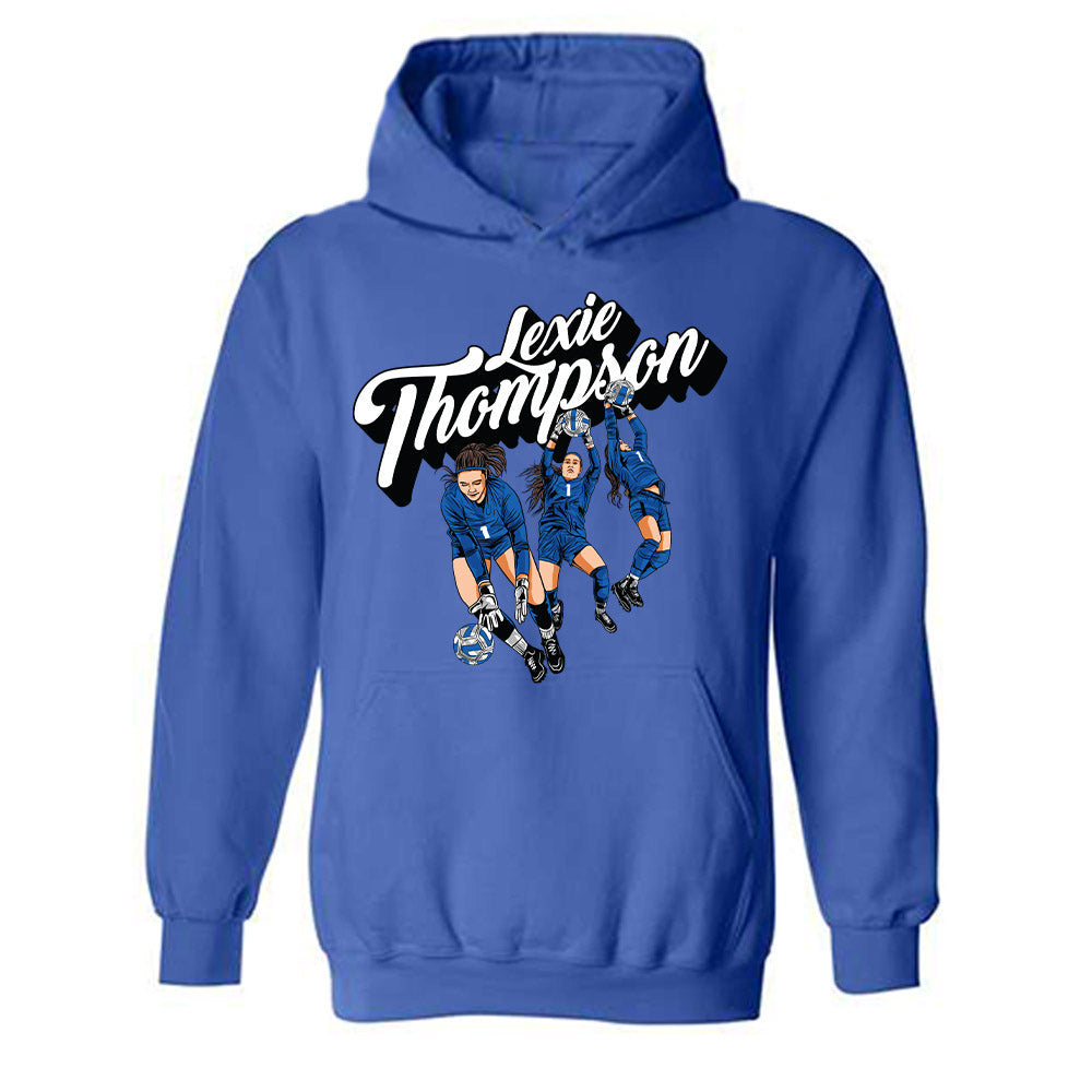 Buffalo - NCAA Women's Soccer : Lexie Thompson - Individual Caricature Hooded Sweatshirt-0