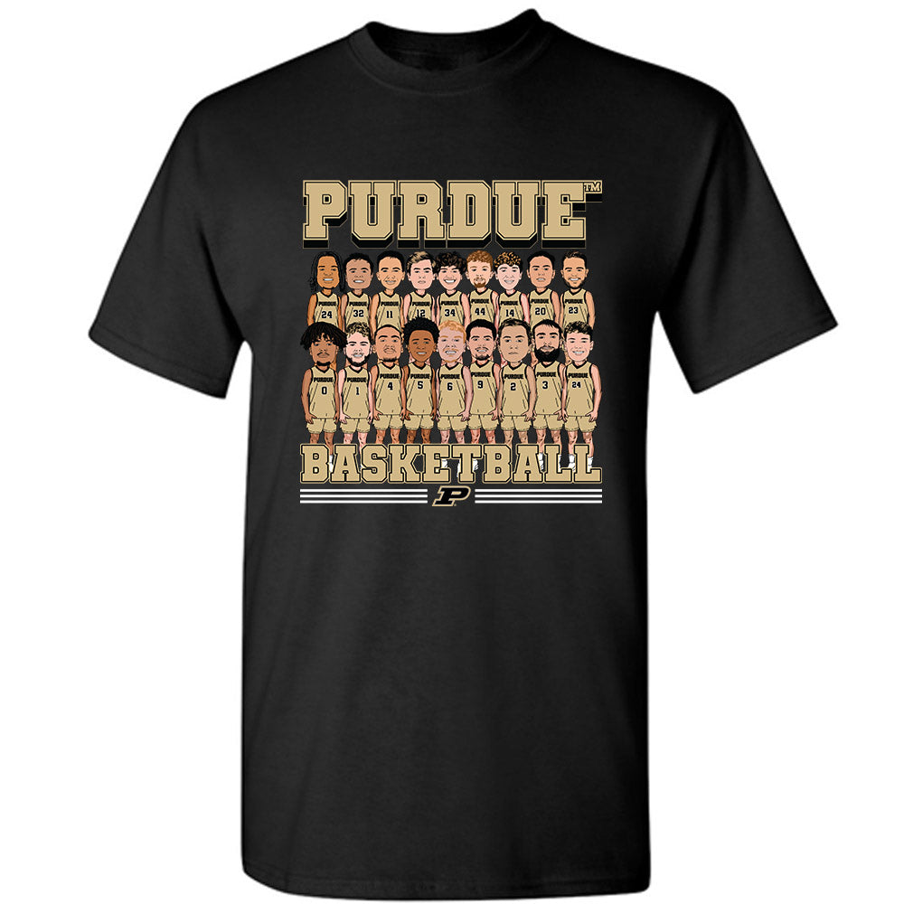 Purdue - NCAA Men's Basketball : - Caricature T-Shirt-0