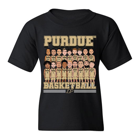 Purdue - NCAA Men's Basketball : - Caricature Youth T-Shirt-0
