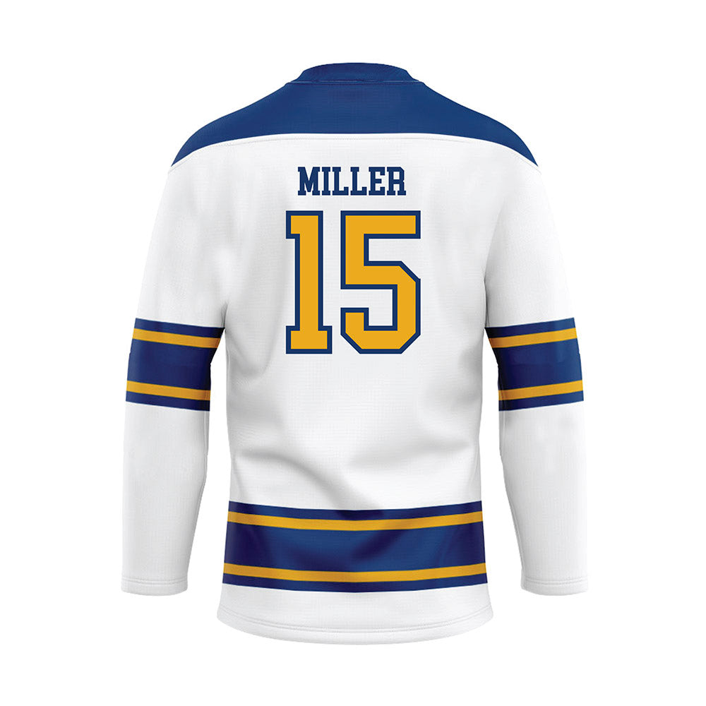 Canisius - NCAA Men's Ice Hockey : Cole Miller - White Hockey Jersey-1