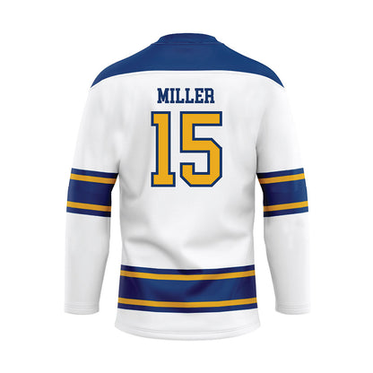 Canisius - NCAA Men's Ice Hockey : Cole Miller - White Hockey Jersey-1