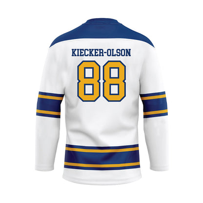 Canisius - NCAA Men's Ice Hockey : Killian Kiecker-Olson - White Hockey Jersey-1