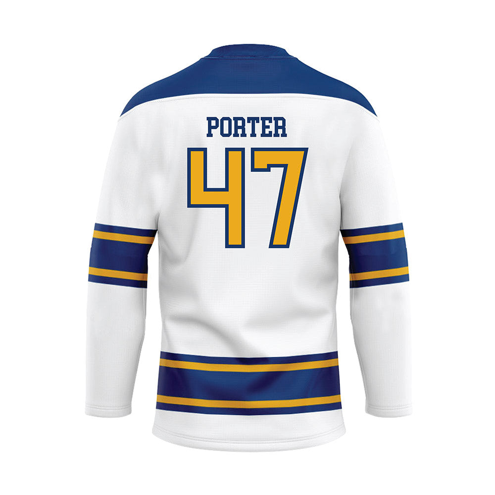Canisius - NCAA Men's Ice Hockey : Grant Porter - White Hockey Jersey-1