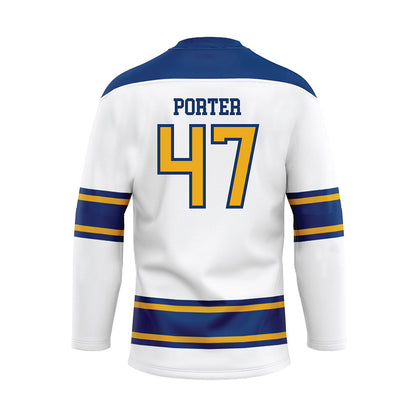 Canisius - NCAA Men's Ice Hockey : Grant Porter - White Hockey Jersey-1
