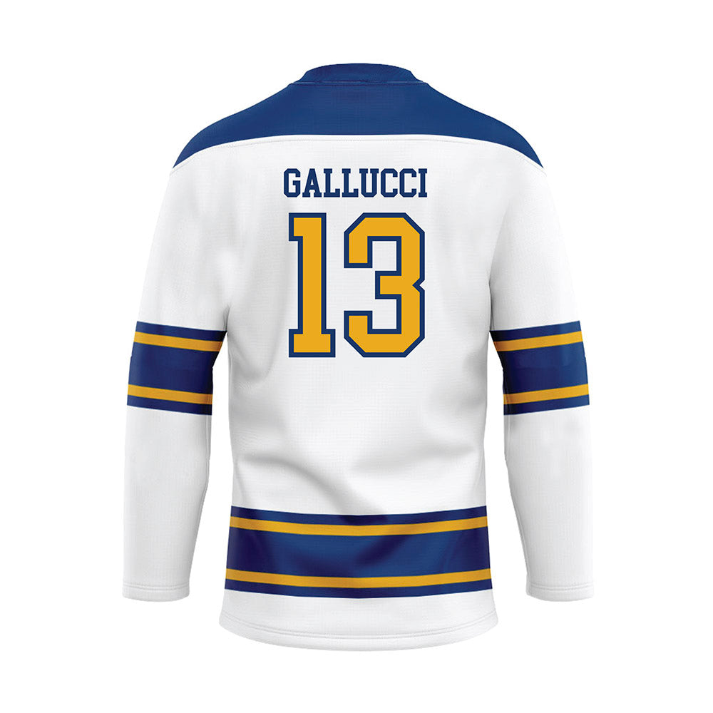 Canisius - NCAA Men's Ice Hockey : Jason Gallucci - White Hockey Jersey-1