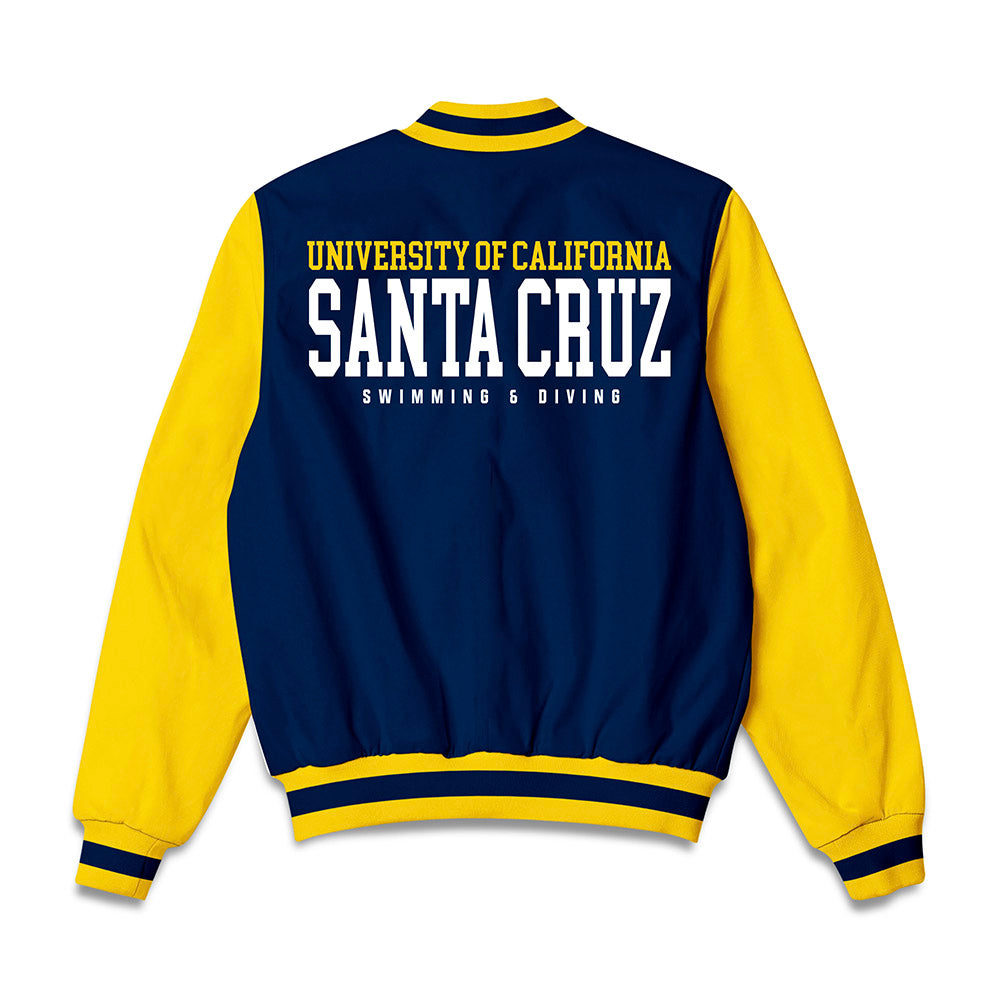 UCSC - NCAA Men's Swimming & Diving : Dylan Blietz - Bomber Jacket-1