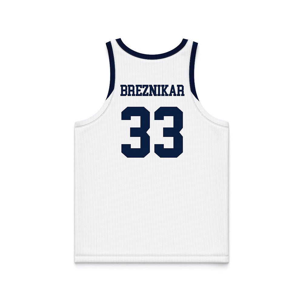 UCSC - NCAA Men's Basketball : Caden Breznikar - White Basketball Jersey-1