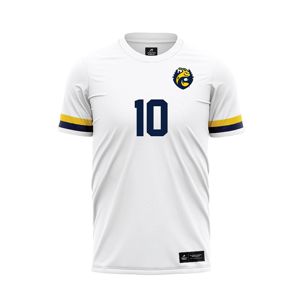 UCSC - NCAA Men's Soccer : Torin Volkamer - White Soccer Jersey-0