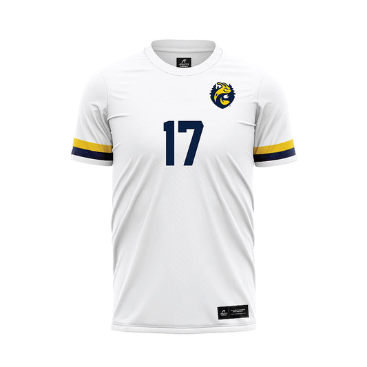 UCSC - NCAA Men's Soccer : Zander Crawford - White Soccer Jersey-0