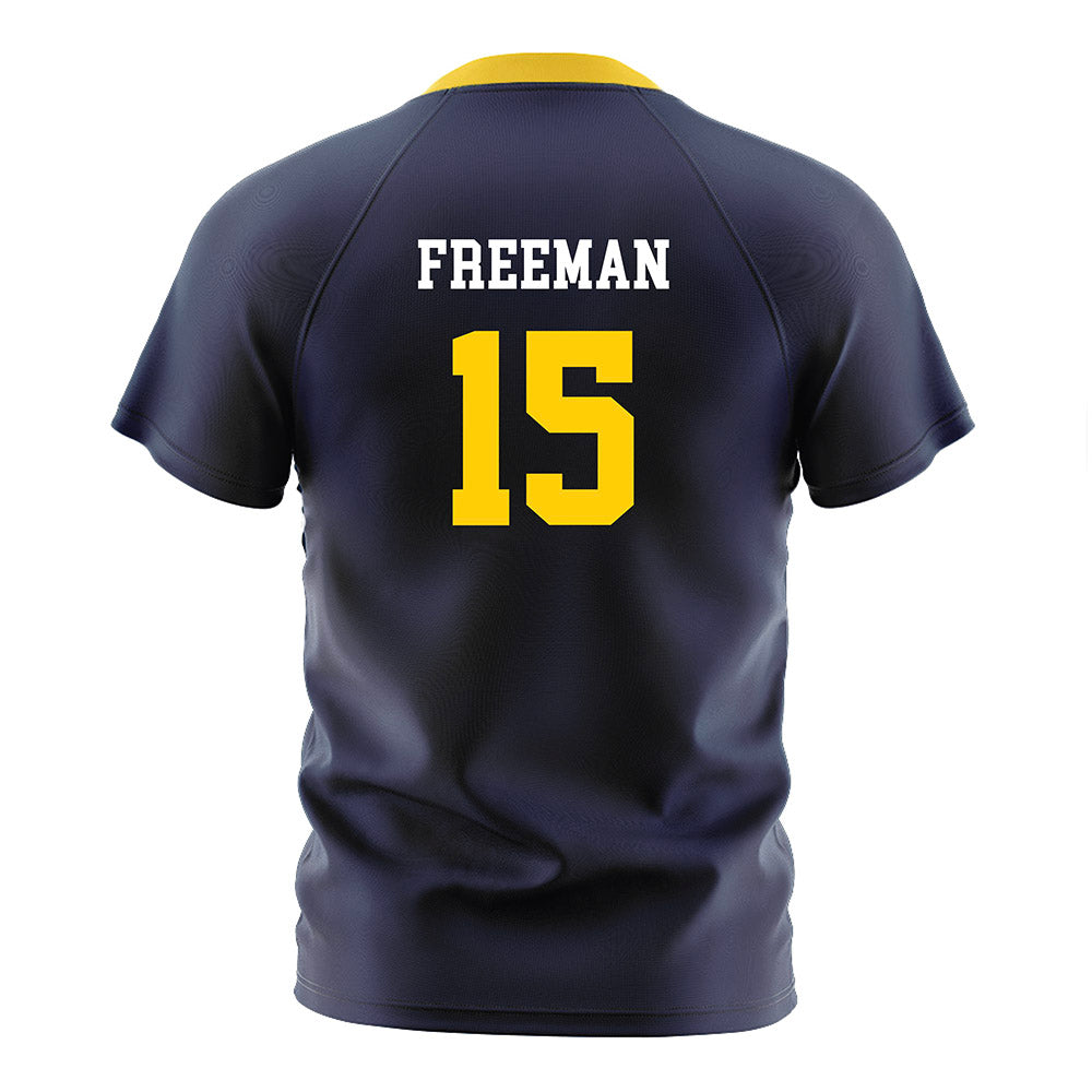 UCSC - NCAA Women's Soccer : Erin Freeman - Navy Soccer Jersey-1